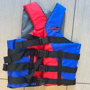 Wake Force By Strearns Red & Blue Life Vest Boating Water Sports Adult Medium